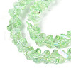 Electroplate Transparent Glass Beads Strands GLAA-N021-4mm-06-3
