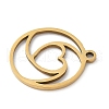 201 Stainless Steel Pendants STAS-S157-15G-2