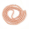 Baking Painted Transparent Glass Beads Strands DGLA-N011-4mm-04-2
