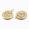 Brass Micro Pave Cubic Zirconia Pendants ZIRC-N039-124B-NF-3