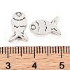 Tibetan Style Fish Alloy Beads TIBEB-Q059-053-2