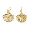 Brass Micro Pave Cubic Zirconia Pendants KK-C092-14G-1