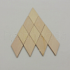 Unfinished Wood Rhombus Shape Discs Slices WOCR-PW0001-005B-3