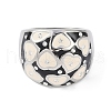 304 Stainless Steel Enamel Wide Finger Rings for Women STAS-U013-03B-P-2