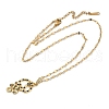 Brass Micro Pave Black Cubic Zirconia Snake Pendant Necklaces NJEW-K280-08G-2