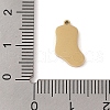 Christmas Theme Ion Plating(IP) 304 Stainless Steel Enamel Charms STAS-Z083-06G-05-3