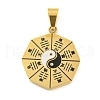 Ion Plating(IP) 304 Stainless Steel Pendants STAS-C102-12G-1