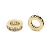 Brass Micro Pave Cubic Zirconia Spacer Beads KK-Q006-64G-2