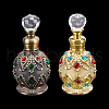  2Pcs 2 Colors Arabian Style Vintage Glass Openable Perfume Essential Oil Bottle DIY-NB0008-51-6