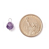 Faceted Natural Amethyst  Pendants PALLOY-JF01694-03-2