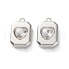 Rack Plating Alloy Rhineston Pendants FIND-M038-01P-1