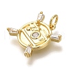Rack Plating Brass Micro Pave Cubic Zirconia Pendants KK-I720-28G-2