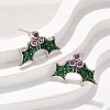 Brass Micro Pave Cubic Zirconia Stud Earrings EJEW-Q015-08P-5