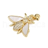 Brass Micro Pave Cubic Zirconia Pendants KK-D376-08G-2