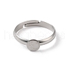 Non-Tarnish 304 Stainless Steel Pad Ring Settings STAS-K278-11A-P-2