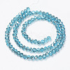 Electroplate Transparent Glass Beads Strands X1-EGLA-A034-T4mm-E11-2