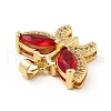 Brass Micro Pave Cubic Zirconia Pendants KK-B059-34G-B-3