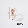 Stylish Brass Rhinestones Open Cuff Ring for Women TK3170-8-1