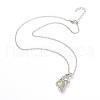 Luminous Alloy Locket Pendant Necklaces NJEW-F284-06B-3