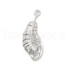 Brass Micro Pave Clear Cubic Zirconia Pendants KK-U015-12P-1