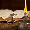 DICOSMETIC 6Pcs 3 Colors Religion Cross Wood Big Pendants WOOD-DC0001-18-6
