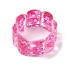 Epoxy Resin Dyed Natural Imperial Jasper Domino Beaded Stretch Bracelets for Women BJEW-G698-02A-1
