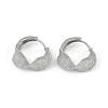 Brass Twist Hoop Earrings EJEW-Q391-05P-01-2