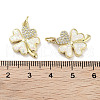 Brass Micro Pave Clear Cubic Zirconia Pendants KK-L213-023G-3