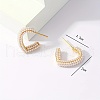 Elegant and Versatile Heart Brass Stud Earrings BC8387-4