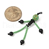 Halloween Theme Glass Seed & Natural Black Onyx & Synthetic Turquoise Beaded Pendants PALLOY-MZ00777-04-2