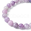 Natural Lepidolite Stretch Beaded Bracelets G-A185-01U-3