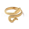 304 Stainless Steel Open Cuff Rings for Women RJEW-M020-01G-01-2