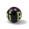 Opaque Painted Glass Beads GLAA-B001-01C-2