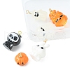 6Pcs 6 Styles Halloween Opaque Resin Pendants RESI-FS0001-34-4