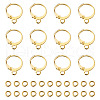 Brass Huggie Hoop Earring Findings & Open Jump Rings KK-TA0007-83G-2