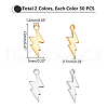 Unicraftale 60Pcs 2 Colors 201 Stainless Steel Charms STAS-UN0055-75-3