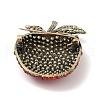Teachers' Day Alloy Rhinestone Apple Brooches JEWB-S023-04A-2