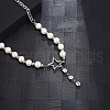 Star Pendant Necklace with Imitation Pearl TK4545-3