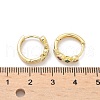 Rhombus with Round Brass Micro Pave Colorful Cubic Zirconia Hoop Earrings EJEW-Z102-35G-5