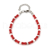 304 Stainless Steel Beaded Bracelets for Women BJEW-M056-08P-02-2