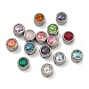 304 Stainless Steel K9 Glass Transparent Glass Beads STAS-U024-18P-1