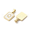 Ion Plating(IP) 304 Stainless Steel Pave Shell Pendants STAS-G327-01G-Q-2