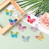 40Pcs 8 Colors Electroplate Transparent Acrylic Pendants PACR-CJ0001-16-6