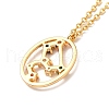 Colorful Cubic Zirconia Constellation Pendant Necklace NJEW-H166-01H-3