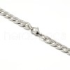 304 Stainless Steel Curb Chain/Twisted Chain Necklaces STAS-A028-N124P-3