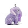 Flocking Resin Pendants RESI-P044-02B-P-2