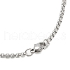 Non-Tarnish 304 Stainless Steel Box Chain Hollow Christian Jesus Face Pendant Necklaces for Women Men NJEW-U005-06P-3