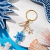 Tortoise Glass Seed Beaded Keychain KEYC-MZ00023-03-2