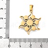 304 Stainless Steel Pendants STAS-L280-01G-03-3