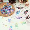 DIY Filigree Butterfly Wing Dangle Earring Making Kit DIY-TA0005-02-16